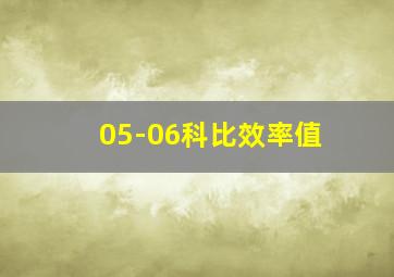 05-06科比效率值