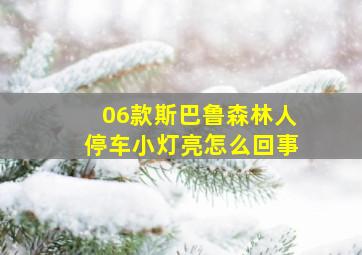 06款斯巴鲁森林人停车小灯亮怎么回事