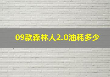 09款森林人2.0油耗多少