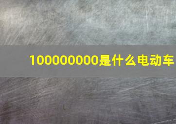 100000000是什么电动车