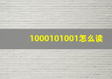 1000101001怎么读