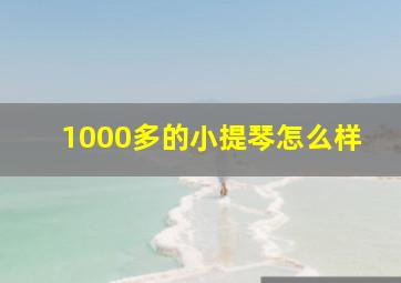 1000多的小提琴怎么样