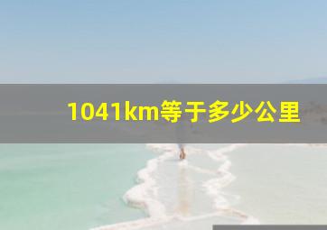 1041km等于多少公里