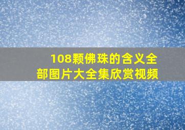 108颗佛珠的含义全部图片大全集欣赏视频