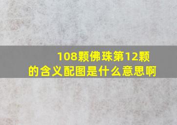 108颗佛珠第12颗的含义配图是什么意思啊