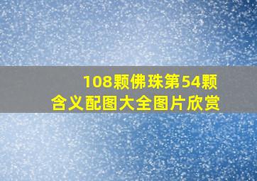 108颗佛珠第54颗含义配图大全图片欣赏