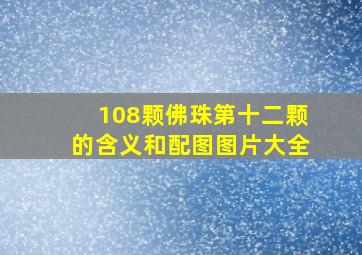 108颗佛珠第十二颗的含义和配图图片大全