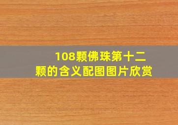 108颗佛珠第十二颗的含义配图图片欣赏