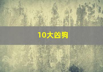 10大凶狗