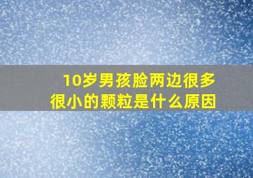 10岁男孩脸两边很多很小的颗粒是什么原因