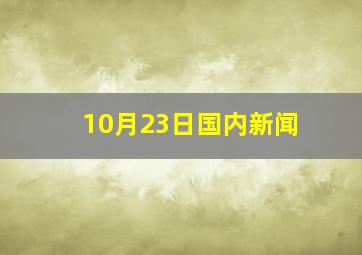 10月23日国内新闻