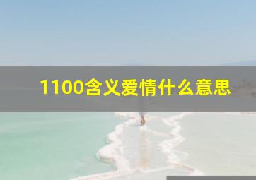 1100含义爱情什么意思