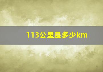 113公里是多少km