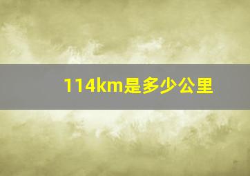 114km是多少公里