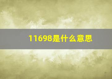 11698是什么意思