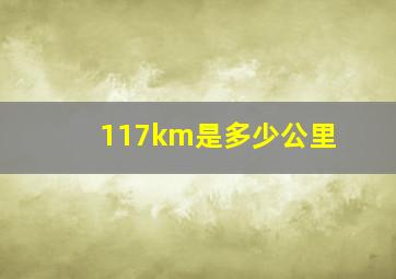 117km是多少公里