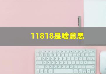 11818是啥意思