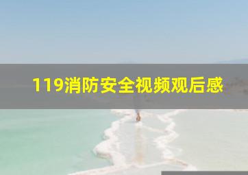 119消防安全视频观后感