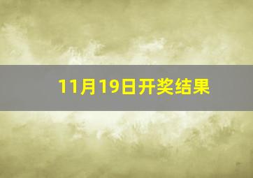 11月19日开奖结果