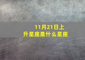 11月21日上升星座是什么星座