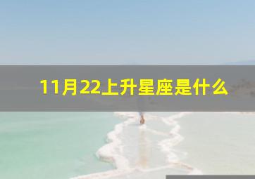 11月22上升星座是什么