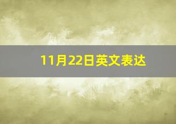 11月22日英文表达