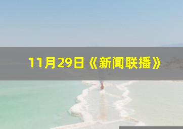 11月29日《新闻联播》