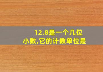 12.8是一个几位小数,它的计数单位是