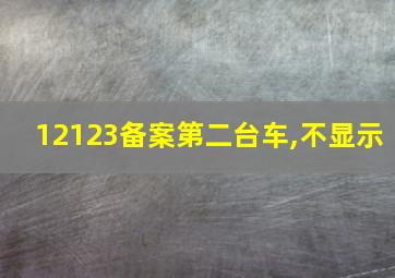 12123备案第二台车,不显示