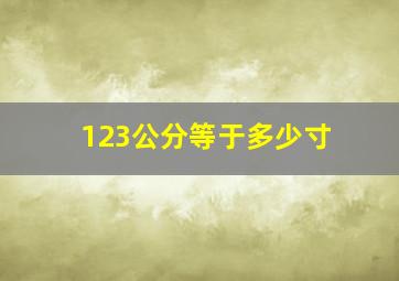 123公分等于多少寸