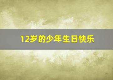 12岁的少年生日快乐