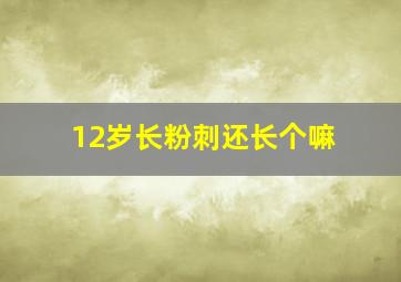 12岁长粉刺还长个嘛