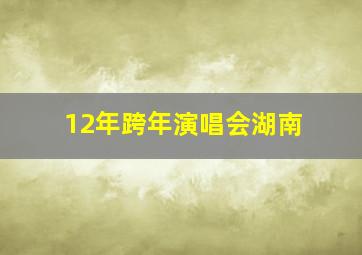 12年跨年演唱会湖南