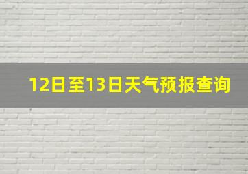 12日至13日天气预报查询