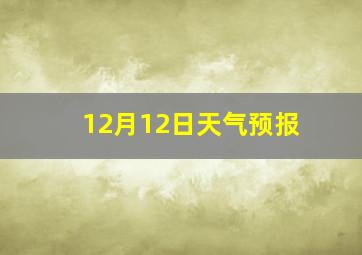 12月12日天气预报