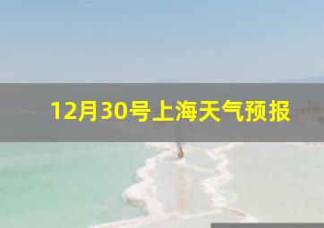 12月30号上海天气预报