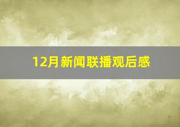 12月新闻联播观后感