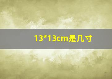 13*13cm是几寸