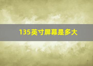 135英寸屏幕是多大