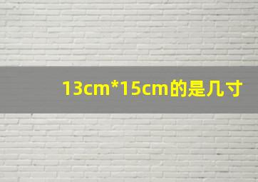 13cm*15cm的是几寸