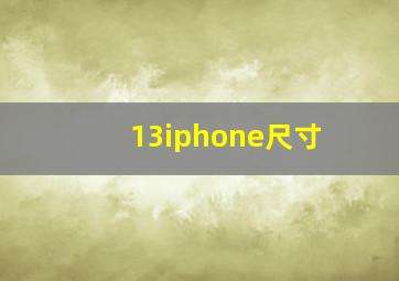 13iphone尺寸