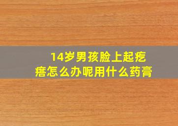 14岁男孩脸上起疙瘩怎么办呢用什么药膏