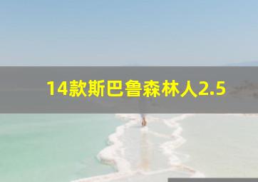 14款斯巴鲁森林人2.5