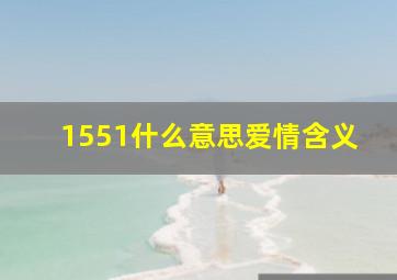 1551什么意思爱情含义