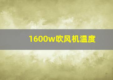 1600w吹风机温度