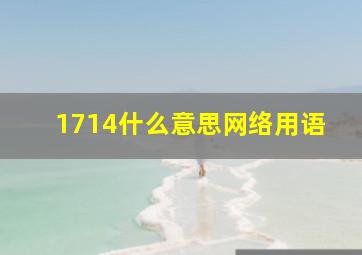 1714什么意思网络用语