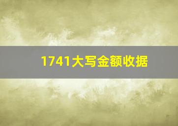 1741大写金额收据