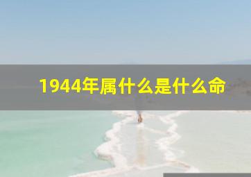 1944年属什么是什么命