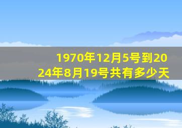 1970年12月5号到2024年8月19号共有多少天