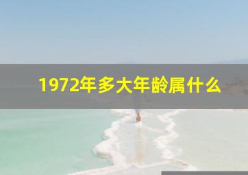 1972年多大年龄属什么